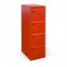 Steel 4 drawer executive filing cabinet 1321mm high - red DEF4R