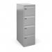 Steel 4 drawer executive filing cabinet 1321mm high - silver DEF4S