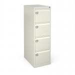 Steel 4 drawer executive filing cabinet 1321mm high - white DEF4WH