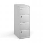 Steel 4 drawer executive filing cabinet 1321mm high - white DEF4WH