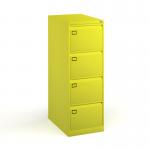 Steel 4 drawer executive filing cabinet 1321mm high - yellow DEF4YE