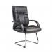 Derby high back visitors chair - black faux leather DER100C1-BLK