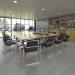 Rectangular deluxe flip top meeting table with black frame 1200mm x 800mm - Barcelona Walnut DFLP12-K-BW