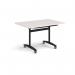 Rectangular deluxe flip top meeting table with black frame 1200mm x 800mm - Light Grey DFLP12-K-LG