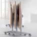 Rectangular deluxe flip top meeting table with white frame 1200mm x 800mm - Barcelona Walnut DFLP12-WH-BW