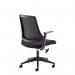 Duffy black mesh back operator chair with black fabric seat and black base DFY300T1-K