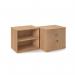 Deluxe desk high bookcase 600mm deep - beech DHBCB