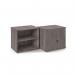 Deluxe desk high bookcase 600mm deep - grey oak DHBCGO