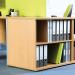 Deluxe desk high bookcase 600mm deep - Nebraska Oak DHBCNO