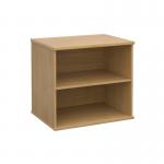 Deluxe desk high bookcase 600mm deep - oak DHBCO