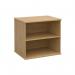 Deluxe desk high bookcase 600mm deep - oak DHBCO