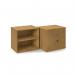 Deluxe desk high bookcase 600mm deep - oak DHBCO