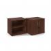 Deluxe desk high bookcase 600mm deep - walnut DHBCW