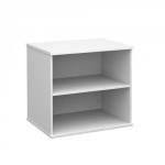 Deluxe desk high bookcase 600mm deep - white DHBCWH