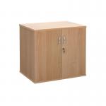 Deluxe double door desk high cupboard 600mm deep - beech DHCCB