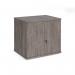 Deluxe double door desk high cupboard 600mm deep - grey oak DHCCGO