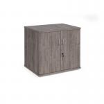 Deluxe double door desk high cupboard 600mm deep - grey oak DHCCGO