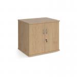 Deluxe double door desk high cupboard 600mm deep - Kendal Oak DHCCKO