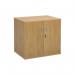 Deluxe double door desk high cupboard 600mm deep - oak DHCCO