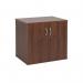 Deluxe double door desk high cupboard 600mm deep - walnut DHCCW