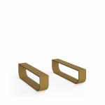 Universal cube storage unit feet - Cairo ancient brass sleigh frame legs (pack of 2) DH-SF-65656