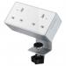 Desktop Power Module 2x 240v UK Sockets White DM101S2-WH