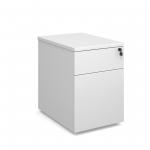 Deluxe 2 drawer mobile pedestal 600mm deep - white
