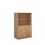 Deluxe combination unit with open top 1600mm high with 3 shelves - beech DO16B