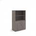 Deluxe combination unit with open top 1600mm high with 3 shelves - Grey Oak DO16GO