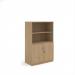 Deluxe combination unit with open top 1600mm high with 3 shelves - Kendal Oak DO16KO