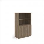 Deluxe combination unit with open top 1600mm high with 3 shelves - Nebraska Oak DO16NO