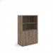 Deluxe combination unit with open top 1600mm high with 3 shelves - Nebraska Oak DO16NO