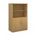 Deluxe combination unit with open top 1600mm high with 3 shelves - oak DO16O