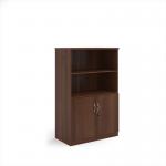 Deluxe combination unit with open top 1600mm high with 3 shelves - Walnut DO16W
