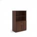 Deluxe combination unit with open top 1600mm high with 3 shelves - Walnut DO16W