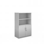Deluxe combination unit with open top 1600mm high with 3 shelves - white