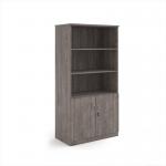 Deluxe combination unit with open top 2000mm high with 4 shelves - Grey Oak DO20GO