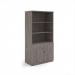 Deluxe combination unit with open top 2000mm high with 4 shelves - Grey Oak DO20GO