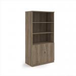 Deluxe combination unit with open top 2000mm high with 4 shelves - Nebraska Oak DO20NO