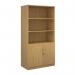 Deluxe combination unit with open top 2000mm high with 4 shelves - oak DO20O