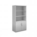 Deluxe combination unit with open top 2000mm high with 4 shelves - white DO20WH