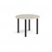 Circular black radial leg meeting table 1000mm - Light Grey DRL1000C-K-LG