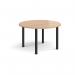 Circular black radial leg meeting table 1200mm - beech DRL1200C-K-B