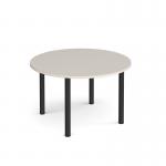 Circular black radial leg meeting table 1200mm - Light Grey DRL1200C-K-LG