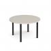 Circular black radial leg meeting table 1200mm - Light Grey DRL1200C-K-LG