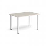 Rectangular chrome radial leg meeting table 1200mm x 800mm - Light Grey DRL1200-C-LG