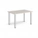 Rectangular chrome radial leg meeting table 1200mm x 800mm - Light Grey DRL1200-C-LG