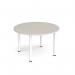 Circular white radial leg meeting table 1200mm - Light Grey DRL1200C-WH-LG