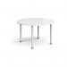 Circular white radial leg meeting table 1200mm - white DRL1200C-WH-WH