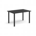 Rectangular black radial leg meeting table 1200mm x 800mm - Black DRL1200-K-BK